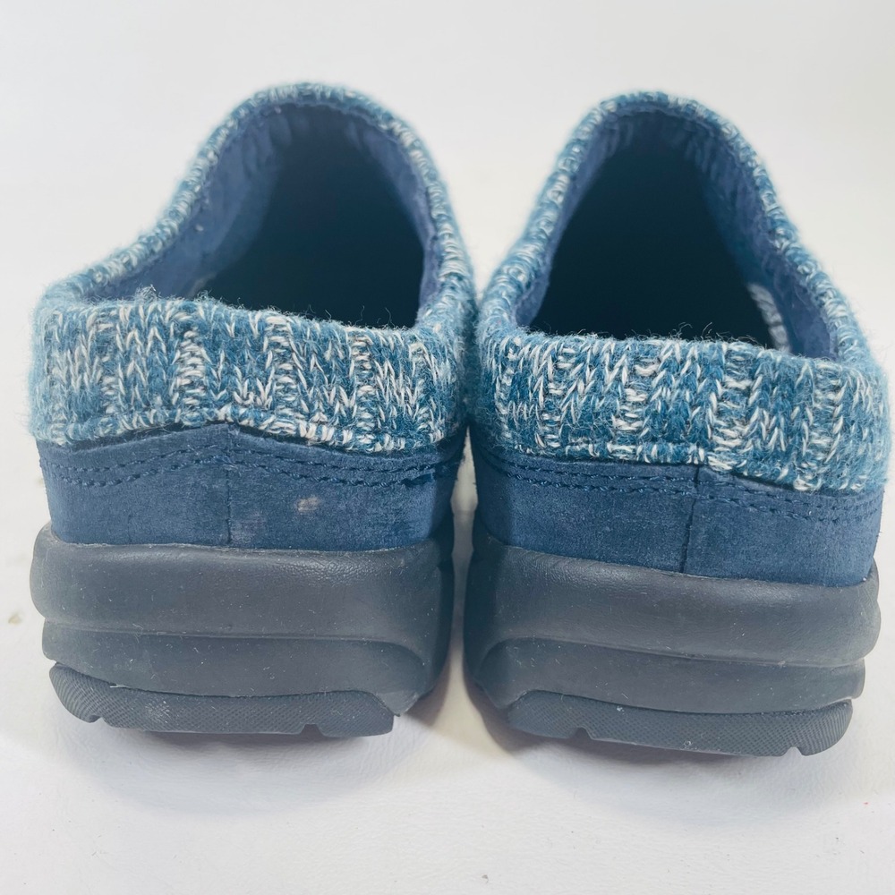 Vionic Arbor Navy Blue Suede Knit Collar Orthotic Slip On Mules Clogs Womens 8.5 - Picture 6 of 8